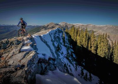 alpine biking in the Alberta rockies