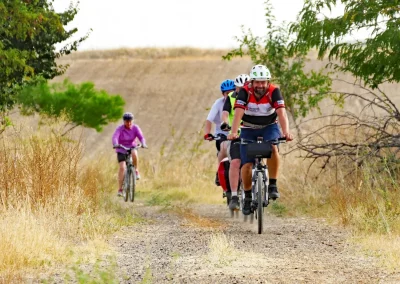 cyclists riding through the Spanish countryside