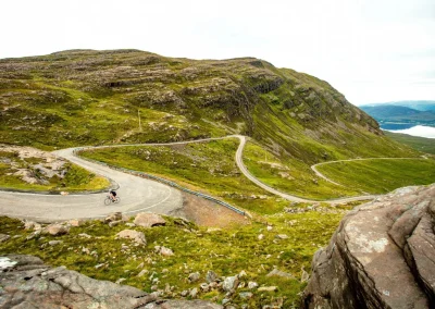 winding roads through the Scottish highlands
